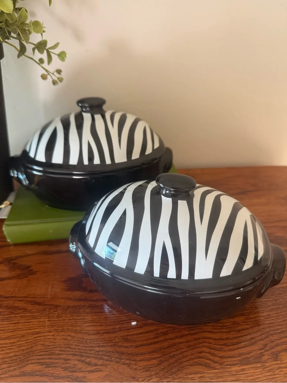 Celebrating HOME Zaza Zebra Mini Casseroles - Set of 2